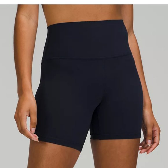 NWT LULULEMON TRUE Navy Blue ALIGN BIKE SHORTS  SUPER HIGH RISE  6” Size 4 - Picture 5 of 10